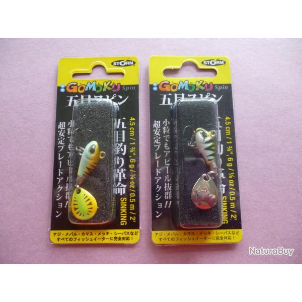 LOT DE 2 LEURRES STORM  GOMOKU SPIN JAPON