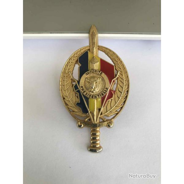 INSIGNE '' SECURITE PRESIDENTIELLE ''