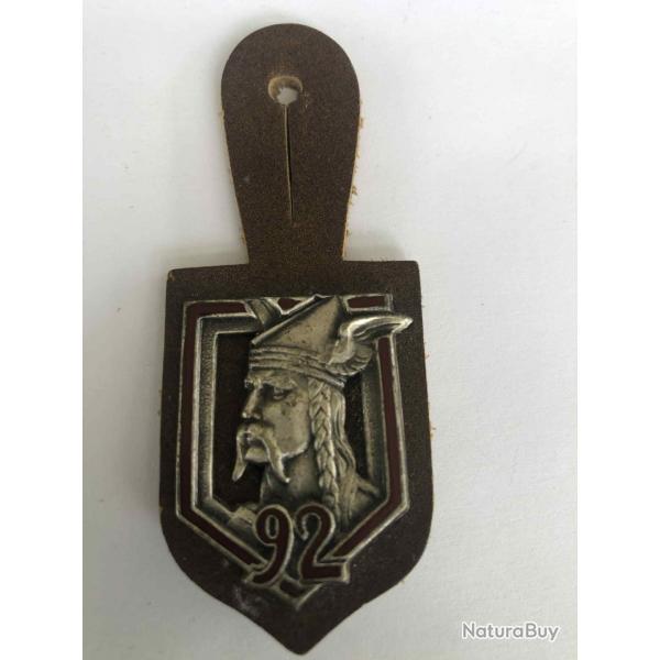 INSIGNE , PUCELLE 92 REGIMENT D'INFANTERIE DE CLERMONT FERRAND
