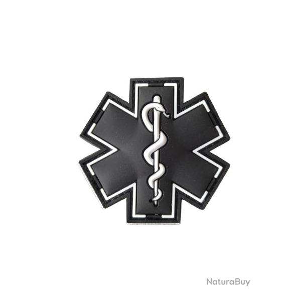 Patch Mdical - Etoile Noire - PVC - Velcro - Livraison gratuite