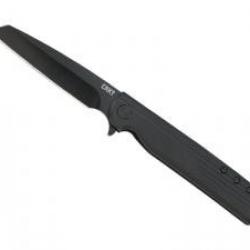 Couteau CRKT LCK+ TANTO BLACKOUT lame tanto noire acier 8Cr13MoV avec « flipper »