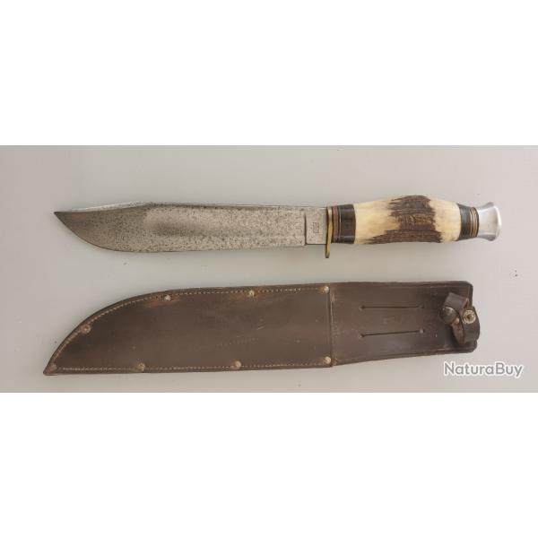 Couteau de chasse BOWIE ancien par William ROGER Made in Sheffield England