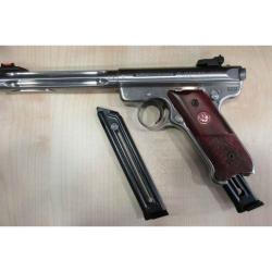 Pistolet ruger mark III 22lr inox canon lourd