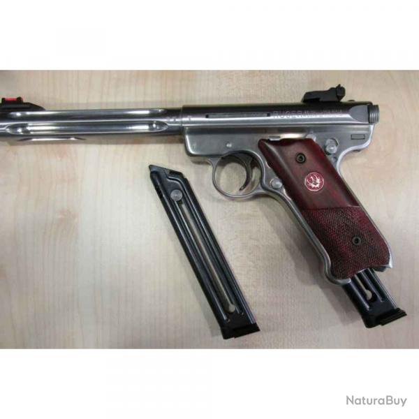 Pistolet ruger mark III 22lr inox canon lourd
