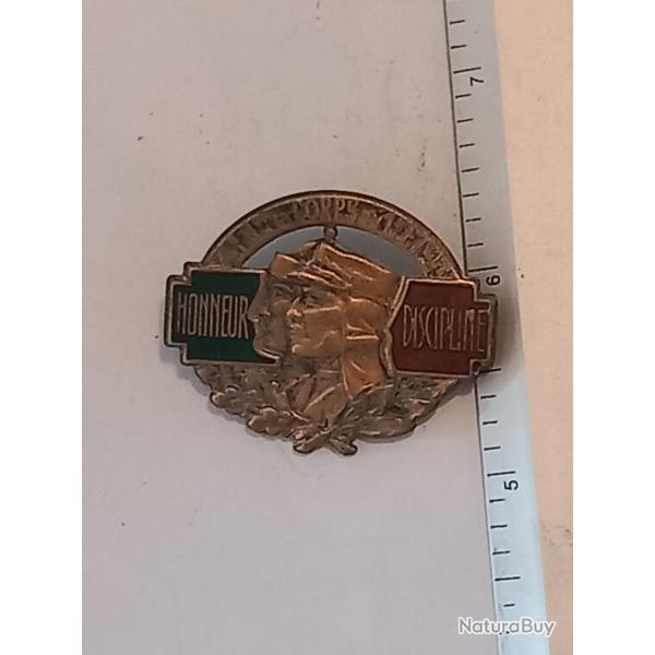 Insigne du 4me bataillon et corps du 1er rgiment tranger infanterie (1er REI)