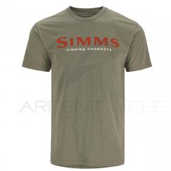 Tee shirt SIMMS Logo T-shirt Simms Orange/Military Heather XXL