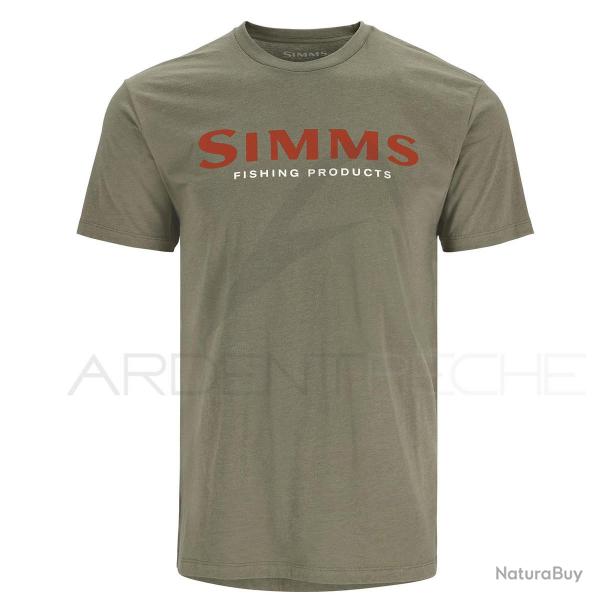 Tee shirt SIMMS Logo T-shirt Simms Orange/Military Heather XXL
