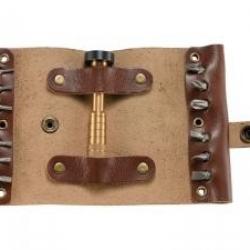 Outil CRKT HEX BIT DRIVER TOOL ROLL + trousse à enrouler cuir marron