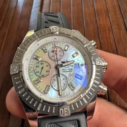 MONTRE BREITLING SUPER AVENGER ll MOTHER OF PEARL AND DIAMON 50 MM