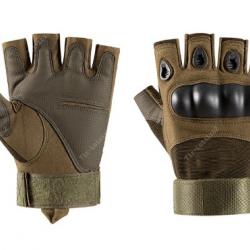 Gants tactiques mitaines - Kaki - L ou XL -