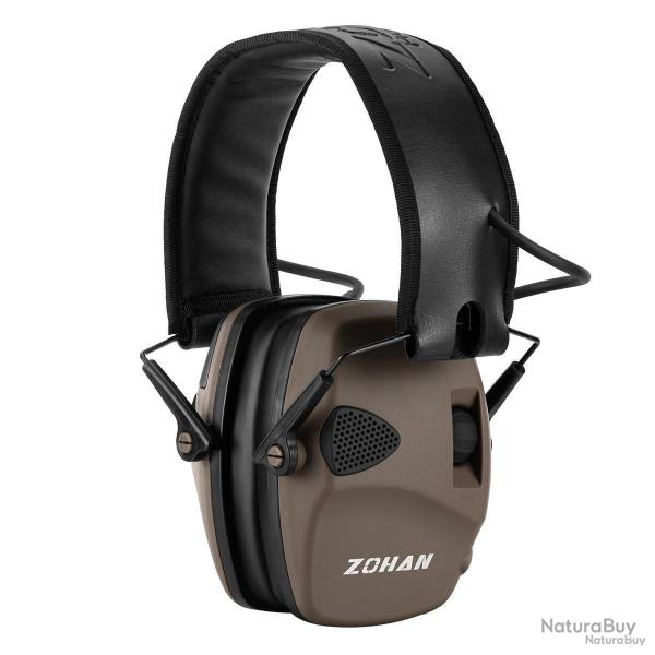 Casque antibruit lectronique zohan - marron - livraison gratuite