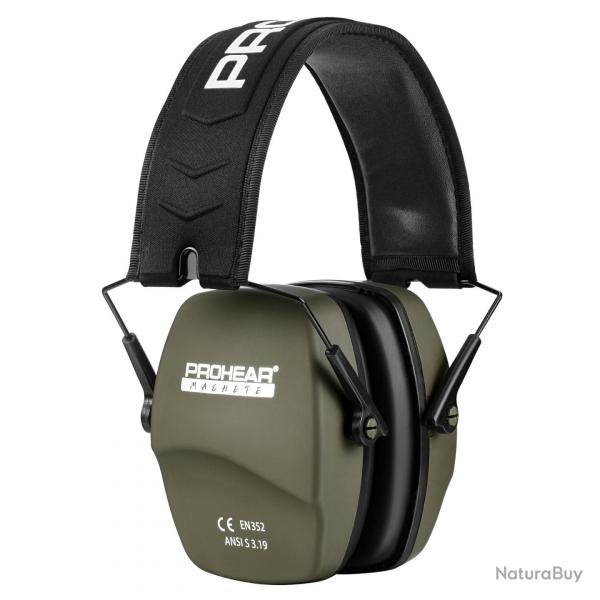 Casque antibruit zohan prohear - vert arme - livraison gratuite