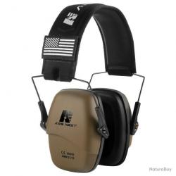 Casque antibruit tir chasse chantier - marron - livraison gratuite