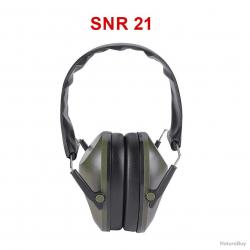 Casque antibruit chasse tir - snr21 - vert - livraison gratuite