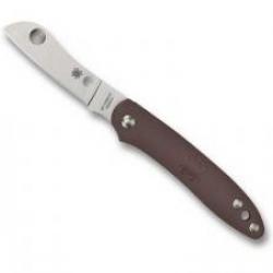 Couteau Spyderco ROADIE BRUN lame style pied de mouton acier N690Co