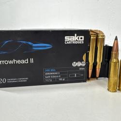 !! NEUF !! 1 BOITE DE BALLES (20 BALLES) SAKO ARROWHEAD II CALIRE 308WIN 180GR