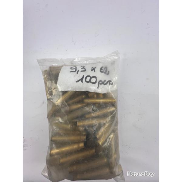 Lot 100 ouilles vrac 9.3x62  mlang tir 1 fois