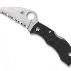 Couteau Spyderco MANBUG  lame Wharncliffe à dents acier VG-10 à cran,