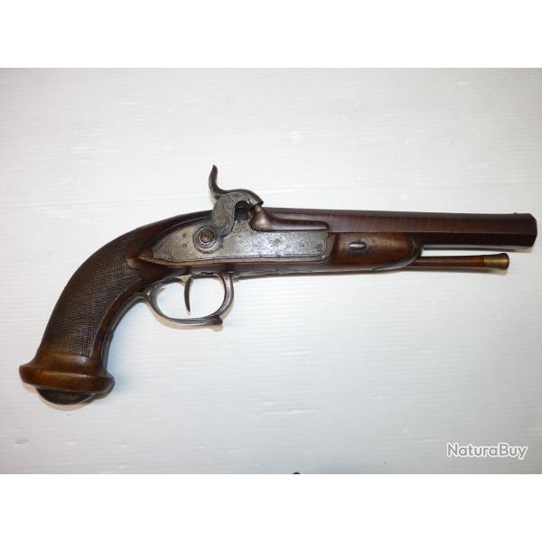 ENCHERE SANS RESERVE Pistolet a percussion Cal.15mm canon Damas