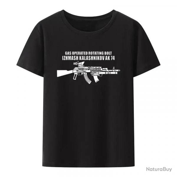 T-shirt manches courtes Kalachnikov AK74 - Noir / XXL