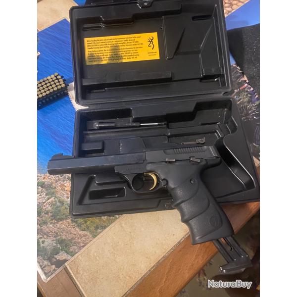 Pistolet 22 lr Browning Buck Mark Standard   ultra grip RX Pro Target 5 1/2 Bull