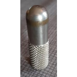 Bouchon de valve  Laiton chromé, sans marque . 50mm, diamètre intérieur 14,3mm (M16)