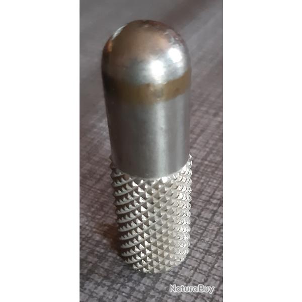 Bouchon de valve  Laiton chrom, sans marque . 50mm, diamtre intrieur 14,3mm (M16)