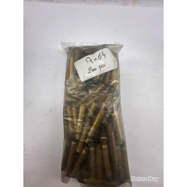 Lot 200 douilles vrac 7x64 mlang tir 1 fois
