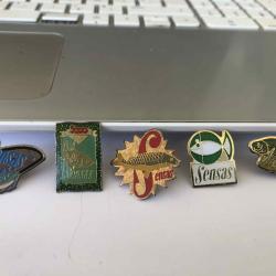LOT DE 5 PIN'S SENSAS COLLECTION
