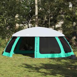 Tente piscine toit amovible parois maille vert d'eau 690x690 cm alsavelo