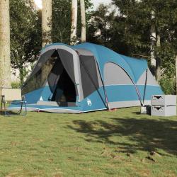 Tente familiale tunnel 8 personnes bleu imperméable alsavelo