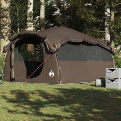 Tente familiale tunnel 6 personnes marron imperméable alsavelo