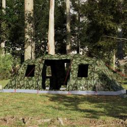Tente familiale tunnel 6 personnes camouflage imperméable alsavelo