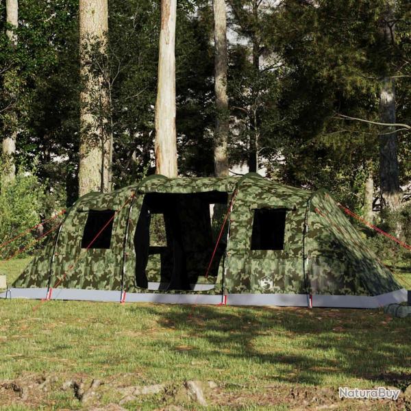 Tente familiale tunnel 6 personnes camouflage impermable alsavelo