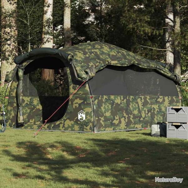 Tente familiale tunnel 6 personnes camouflage impermable alsavelo