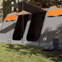 Tente familiale tunnel 10 personnes gris et orange imperméable alsavelo