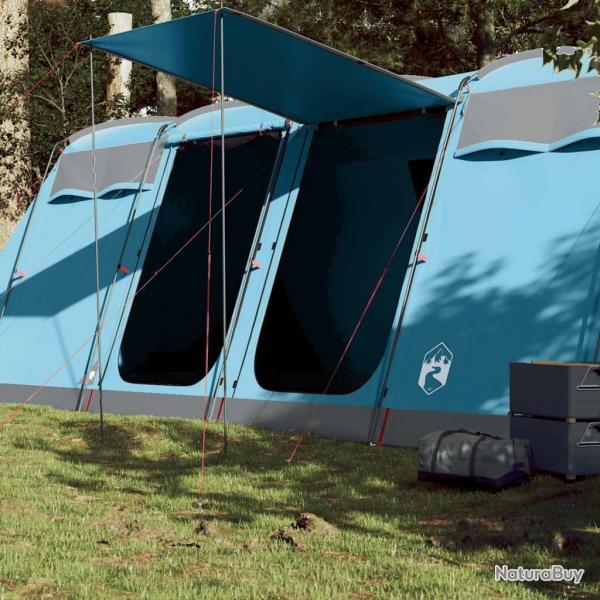 Tente familiale tunnel 10 personnes bleu impermable alsavelo