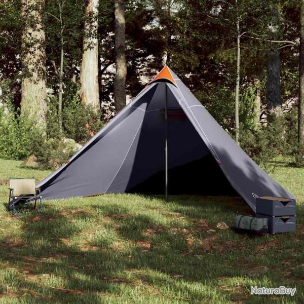 Tente familiale tipi 7 personnes gris et orange impermable alsavelo