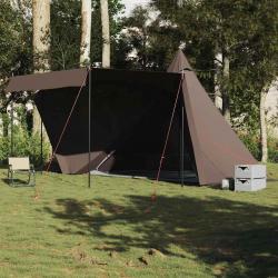 Tente familiale tipi 6 personnes marron imperméable alsavelo