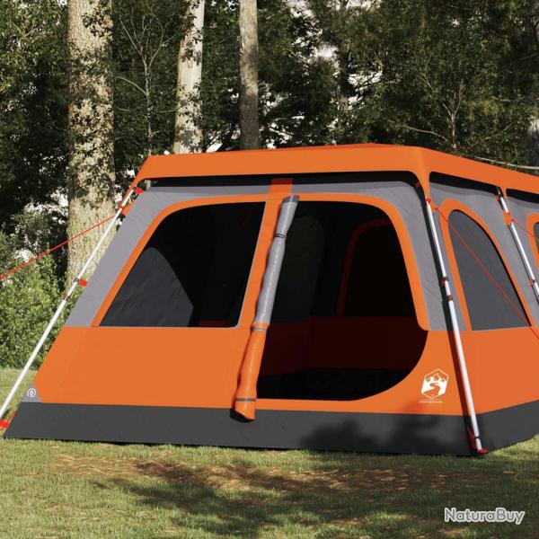 Tente familiale dme 8 personnes gris orange libration rapide alsavelo