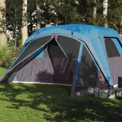 Tente familiale avec porche 6 personnes bleu imperméable alsavelo