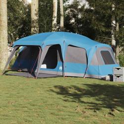 Tente familiale avec dôme de porche 9personnes bleu imperméable alsavelo