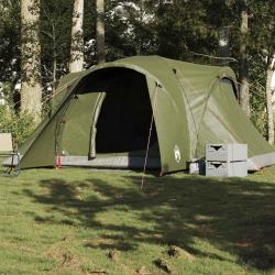 Tente familiale à dôme 6 personnes vert olive imperméable alsavelo