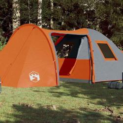 Tente familiale à dôme 6 personnes orange imperméable alsavelo