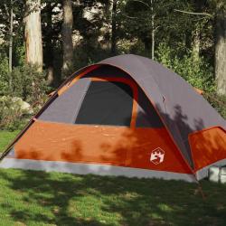 Tente familiale à dôme 6 personnes orange imperméable alsavelo
