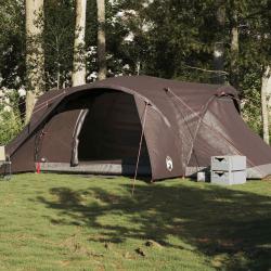 Tente familiale à dôme 6 personnes marron imperméable alsavelo