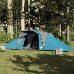 Tente familiale à dôme 6 personnes bleu imperméable alsavelo