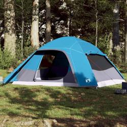 Tente familiale à dôme 6 personnes bleu imperméable alsavelo