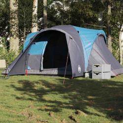 Tente familiale à dôme 6 personnes bleu imperméable alsavelo