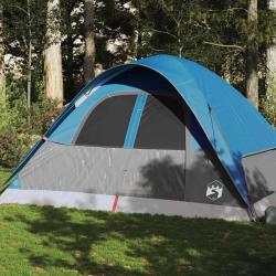 Tente familiale à dôme 6 personnes bleu imperméable alsavelo